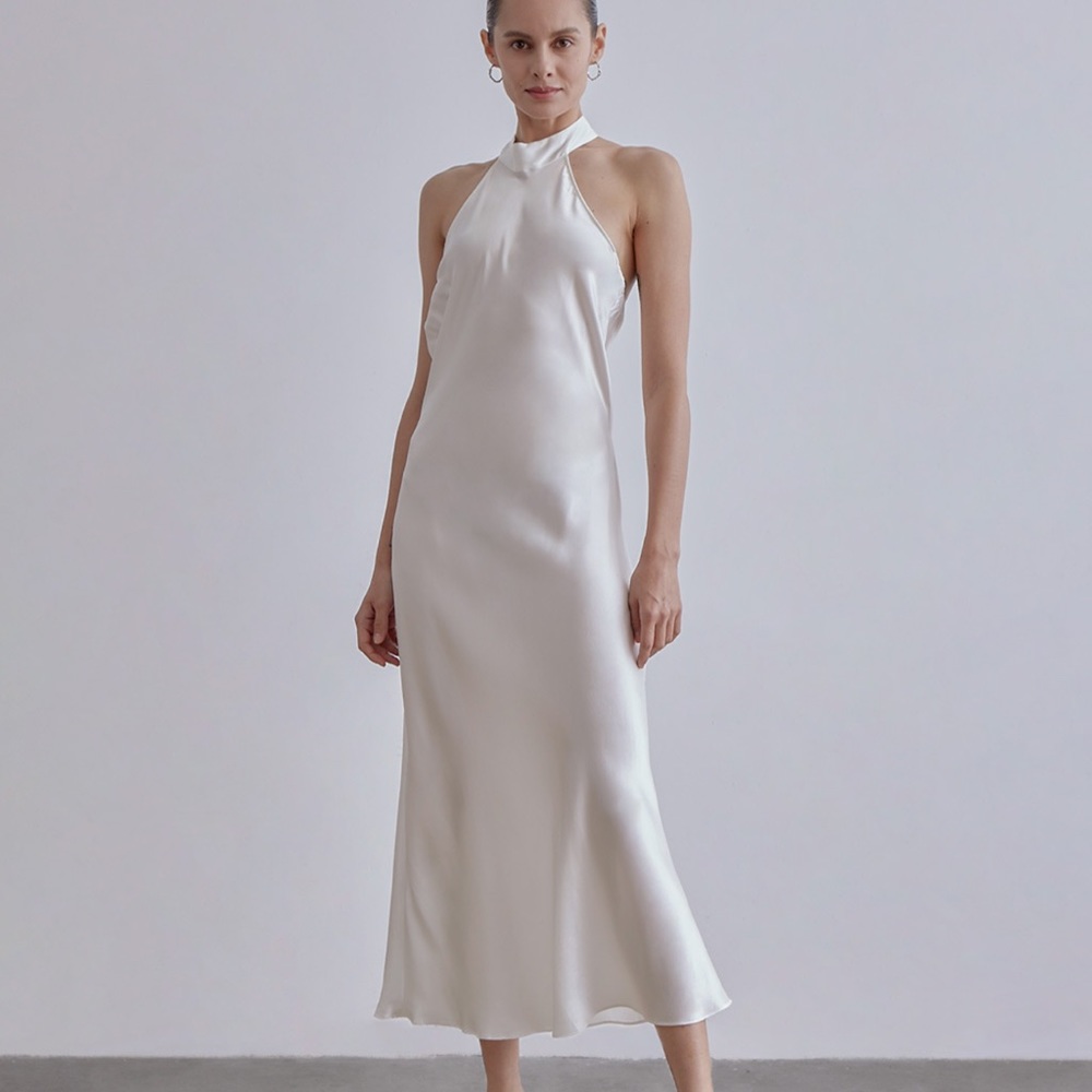 🚫SOLD 🚫Silk Maison Halter Dress